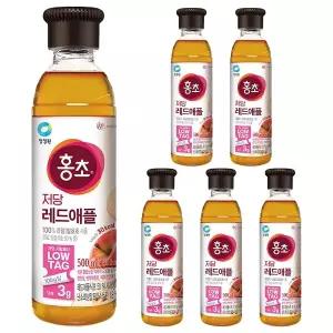 대상 청정원 홍초 저당 레드애플 500ML x 6개