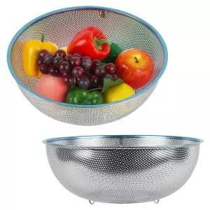 국산 스텐304 스텐 타공 펀칭 볼 바구니 6호 야채 세척