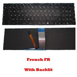MSI GS70 V용 노트북 다채로운 백라이트 FR 키보드 143422 GK6 S1N3EFR2G2SA0 프랑스어 블랙 프레임 없음