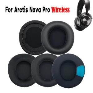 Steelseries Arctis Nova Pro 무선 헤드셋 교체 이어패드 쿠션, 가죽 귀마개 커버 1 쌍