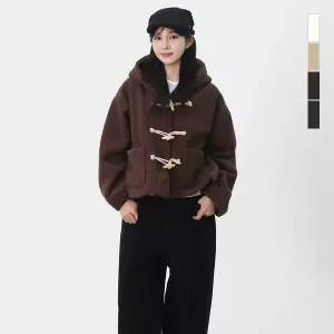 스콰즈 여성 캐주어 양털 후드 숏코트 뽀글이 떡볶이코트 SCR208