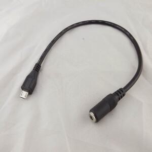 마이크로 USB 5핀 수-3.5mm 암 AUX 오디오 동기화 헤드폰 어댑터 케이블 코드 30cm 1개