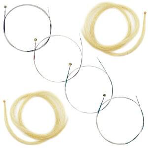 바이올린과 바이올린 활을 위한 현 4 풀 세트 소스톤 수트 니켈 도금 볼 헤드 활 머리 2세트 포함