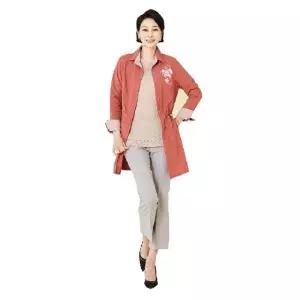 파밀라 스트라이프 배색 재킷