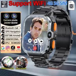 호환  4G 네트워크 스마트 시계 SIM 카드 Google GPS NFC HD 듀얼 카메라 안드로이드 Smartwatch WIFI 무선