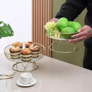 원형 과일 철제 트레이 바스켓 바구니