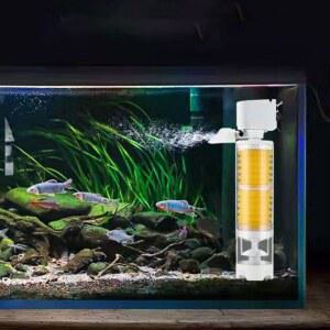 탱크 농축 잠수정 내장 음소거 물고기 이동식 수집기 수족관 산소 필터 똥 플라스틱