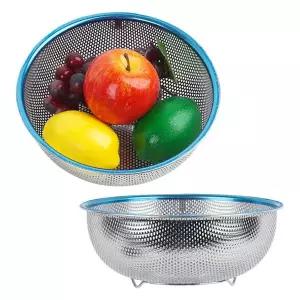[콩심팥심]국산 스텐304 스텐 타공 펀칭 볼 바구니 3호 야채 세척