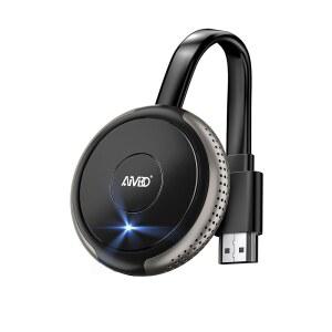 AIMIBO 4K 무선 디스플레이 어댑터 - 실제 플러그 앤 플레이, iOS Android Windows MacOS Phone 태블릿 노트북에서 HDTV 모니터 프로젝터를 위한