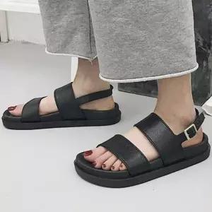 여자샌들 웨지 여름샌들 샌들 스트랩 빅사이즈 플랫 (WFFYBYX)