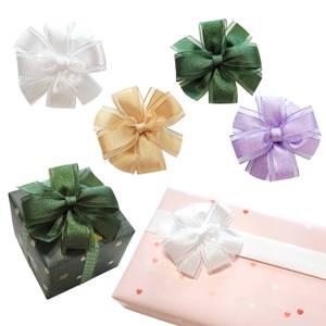 오간디리본꽃 8cm 완성리본 선물 포장용꽃 DO-08