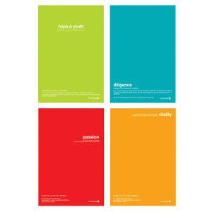 [모닝글로리]1000 칼라내지 중철노트(128x190mm)//칼라노트