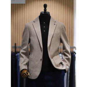 갤러리아 BON 베이지 카미치아 울 부클 져지 캐주얼 재킷 BN3FEA231