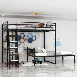 성인벙커침대 독서실책상 벙커형 서랍 도어 이층 침대