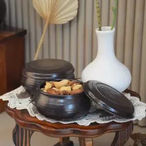 레트로 전통그릇 현관 재물운 소금통 양념통 반찬통 항아리 찬통(소) 2SET