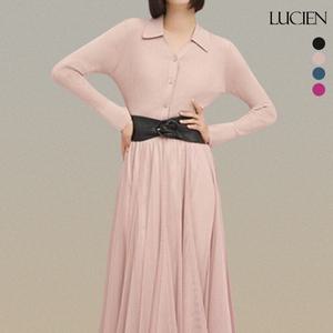 루시앙 카라 슬림 니트 가디건