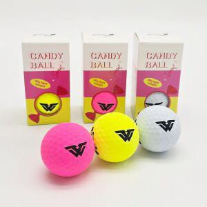 비거리 20m 보장 향기나는 캔디볼 고반발골프공 스크린 비거리골프공 선물 2개입, 핑크 무광