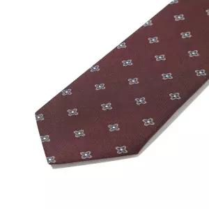 [커스텀멜로우] 플라워 패턴 와인 실크 넥타이 CAAIX24109WIX