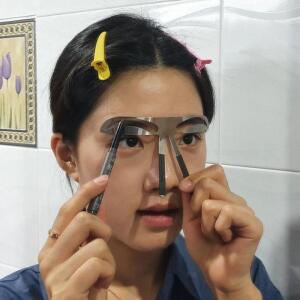 여자 모양 가이드 아치형 눈썹 눈썹틀 모양틀 그리기