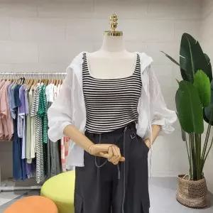 C21F7FNB024_썸머 거즈 후드셔츠