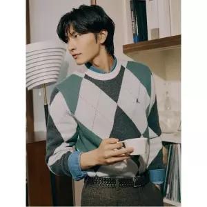 [빈폴멘] 아가일 니트  아이보리 (BC4951C400)