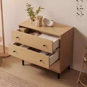 [비밀특가] 파로마 리디아 3단 와이드 서랍장