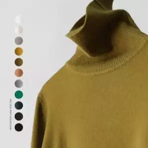 [헤이올리]뉴칼라 추가/ 베이직 목폴라 니트 스웨터 NHK050