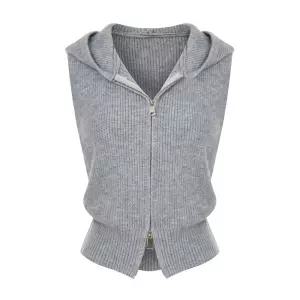 [샐리] 후드투웨이집업니트베스트_I5C-CVT001