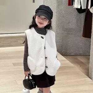 [베이비맥스] 칼렛 뽀글이 퍼 조끼 R15348