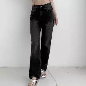 여자 블랙진 스트레이트 여름데님 기본 청바지_4