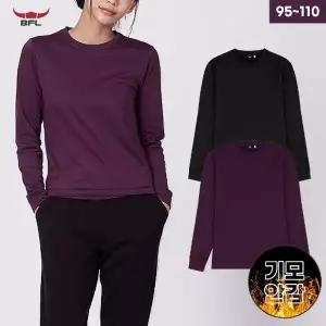 [BFL] 여성 겨울 기모 라운드 긴팔티셔츠 웜업티 보온티 데일리 등산 이너티 W2ERTS-602W