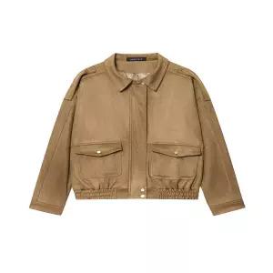 스웨이드 자켓 재킷 가죽 점퍼 겨울 세무 여성 여자 봄버 긴 지퍼 2025 하이 스트리트 숏 코트 가을 아우터