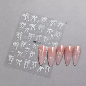 발레코어 리본 네일스티커/네일아트/네일/스티커/간편한/아트/귀여운/꾸미기/셀프/숙녀/여성/여자/장식