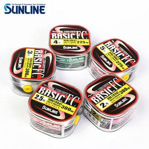 레일 SUNLINE BasIC FC 탄소 섬유 낚싯줄 투명 색상 100 225m 300m