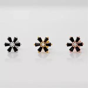 [하프클럽/셀러허브_여성트랜드패션]ONM 써지컬 핀 큐빅 피어싱 블랙 코스모