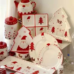 크리스마스 그릇 세트 성탄절 디너 플레이트