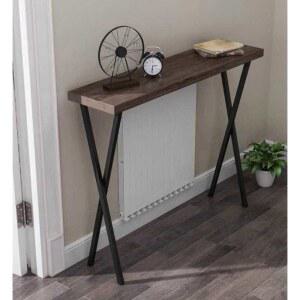 슬림 현관 테이블 폭좁은 공간활용 레트로 콘솔 클래식 벽난로 로비 80x20x80 선택