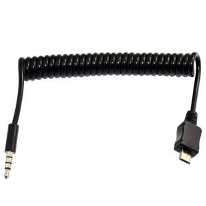 TRRS 코일 나선형 케이블 코드 3 피트 1m USB 마이크로 5핀-3.5mm 1/8 인치 수 플러그