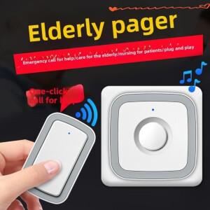 노인 호출기 휴대용 장거리 무선 초인종 환자 케어 원터치 비상 SOS 알람 가정용 고품질