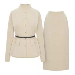 [티뷰] 폴라니트벨티드베스트스커트3종세트_V5D-CSE009