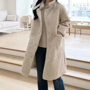 [루시다][루시다]오슬리 양모 롱 무스탕 코트