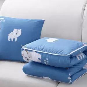 사무실 쿠션 담요 기내용 캠핑 어린이 차량용 쿠션 담요 무릎 이불 겸용 플라밍고 쿠션형 다용도 휴대용