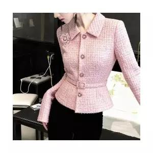 여성 자켓 핑크 코트 가을 겨울 슬림핏 쇼트 상의 OP4