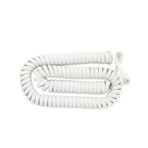 사무실 유선전화기줄 스프링 수화기연결선 코드 아이보리