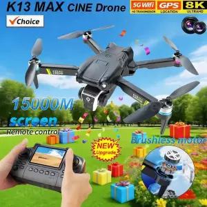 NEW K13 MAX 드론 8K HD 듀얼 카메라 5G FPV 장애물 회피 브러시리스 모터 쿼드콥터 항공 촬영 선물용 내비
