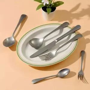 반무광 VQ53GK20 빈티지 스타일 스텐 커트러리 1P 고품질 스푼