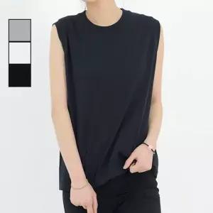 [하프클럽/]베이직 썸머 쿨 슬리브리스 일상용트렌드 데일리 레이디스 티