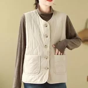 [하프클럽/]여성 가을 보온 사무실 실내 리버시블 털 투웨이 조끼