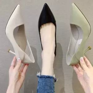 여성힐 펌프스 7CM여자구두 뾰족코하이힐