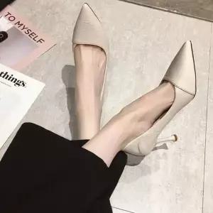 여성 레더 펌프스힐 가죽 하이힐 스틸레토 뮬 3컬러